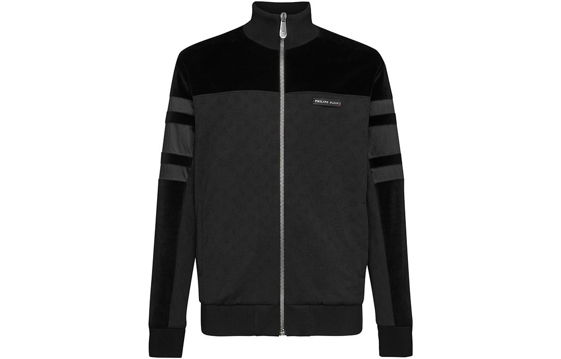 PHILIPP PLEIN Logo Zip-Up Jacket Black FAAC-MJB2486-PTE003N-02