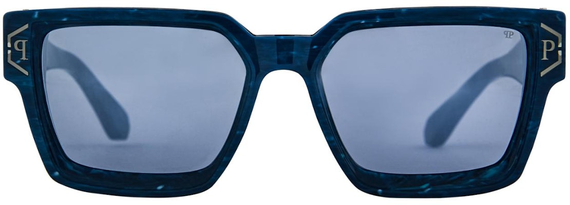 PHILIPP PLEIN 大理石藍色方形太陽眼鏡 男女皆宜 奢華時尚 SPP005M57B35B Lookbook PHILIPP PLEIN 大理石藍色方形太陽眼鏡 男女皆宜 奢華時尚 SPP005M57B35B