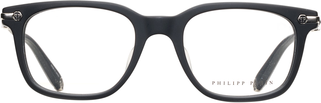 菲利普·普莱恩哑光黑银复古矩形眼镜,男女通用款。 VPP088J0703 Shop 菲利普·普莱恩哑光黑银复古矩形眼镜,男女通用款。 VPP088J0703