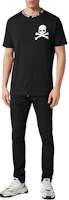 Purchase PHILIPP PLEIN 男款黑色圖案印花短袖圓領T恤 SADC-MTK6828-PJY002N-02