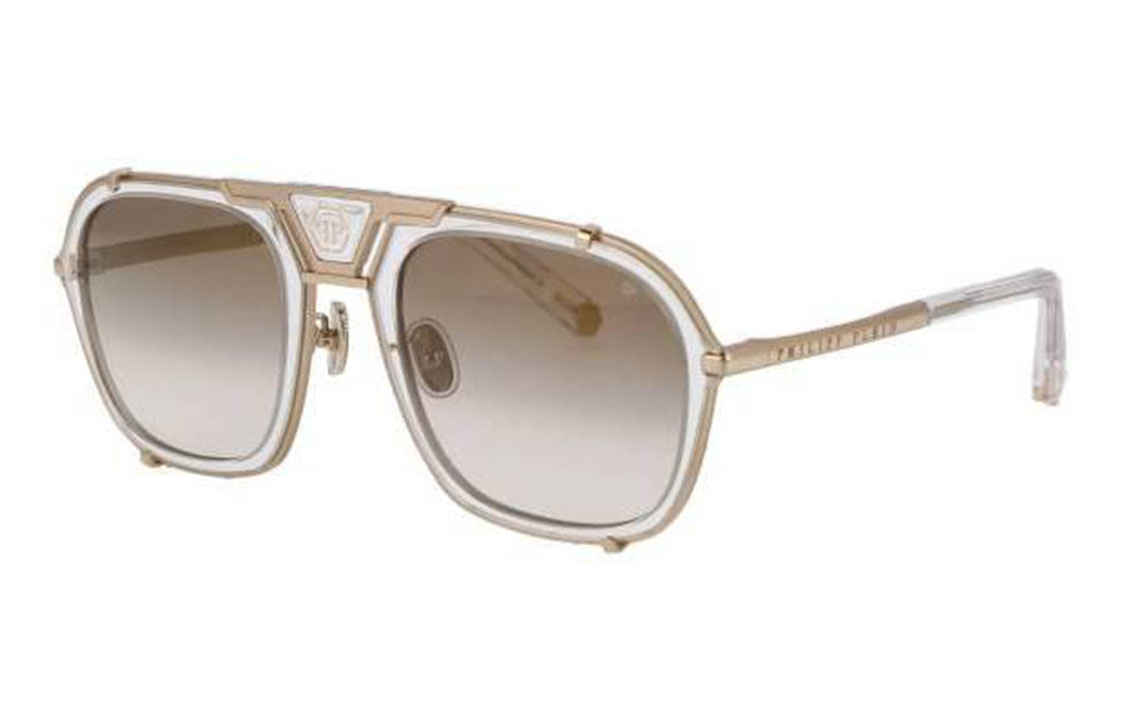 PHILIPP PLEIN Metallic Aviator Sunglasses Rose Gold. SPP010M349G 圖 2