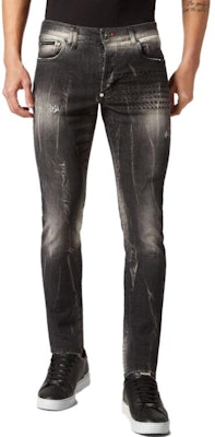 Jeans Negros Lavados Slim Fit de Talle Medio para Hombre PHILIPP PLEIN AACC-MDT3655-PDE004N-1AG Lookbook Jeans Negros Lavados Slim Fit de Talle Medio para Hombre PHILIPP PLEIN AACC-MDT3655-PDE004N-1AG