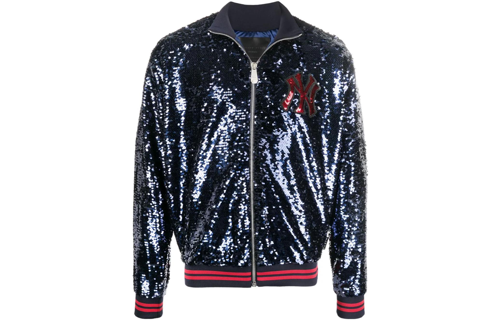 PHILIPP PLEIN Multicolor Jacket with Logo Print and Colorblock Design SABCMJJ0355PTE003N