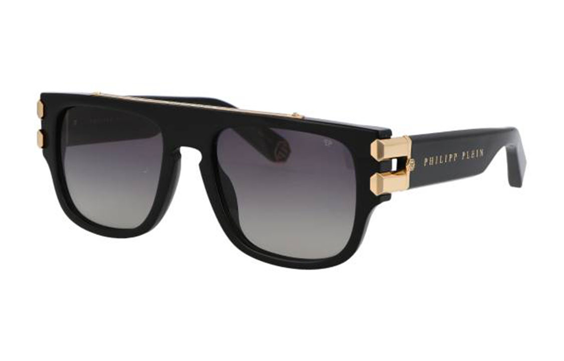 PHILIPP PLEIN Rectangular Sunglasses Unisex Black SPP011M700P 圖 2