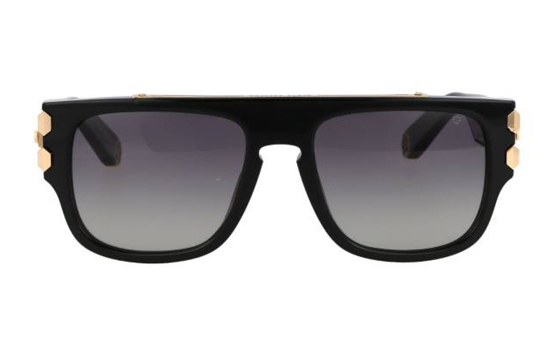 PHILIPP PLEIN Rectangular Sunglasses Unisex Black SPP011M700P 圖 3