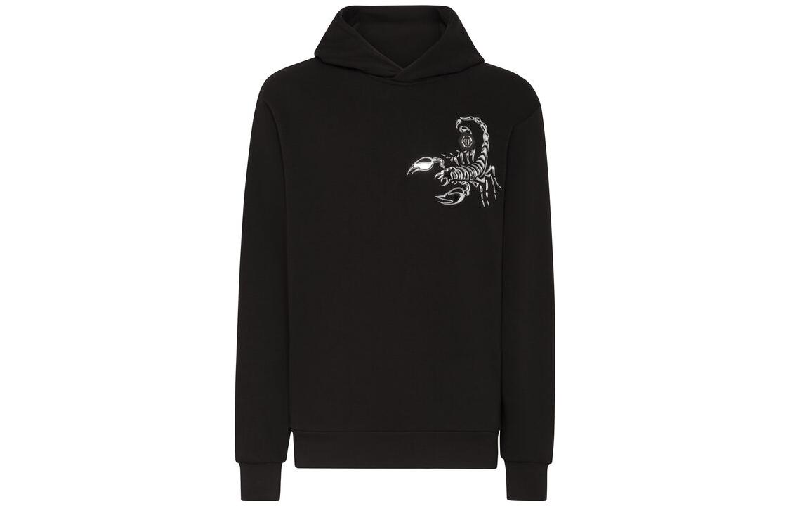 PHILIPP PLEIN Scorpion Print Hoodie Sweatshirt - Black AACC-MJB3132-PJO002N-0270