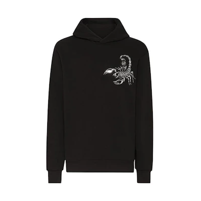 PHILIPP PLEIN Scorpion Print Hoodie Sweatshirt - Black AACC-MJB3132-PJO002N-0270