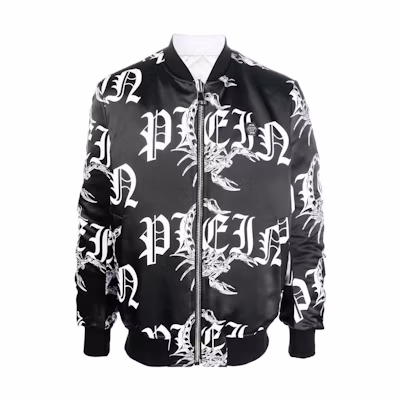 PHILIPP PLEIN Scorpion Print Reversible Bomber Jacket FW22 - AABCMRB2036PTE028N02