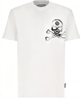 PHILIPP PLEIN Skull Logo Crew Neck White Short Sleeve T-Shirt . SADC-MTK6835-PJY002N-01 PHILIPP PLEIN Skull Logo Crew Neck White Short Sleeve T-Shirt . SADC-MTK6835-PJY002N-01