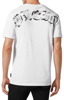 필립 플레인 스컬 로고 크루넥 화이트 반팔 티셔츠. SADC-MTK6835-PJY002N-01 Purchase 필립 플레인 스컬 로고 크루넥 화이트 반팔 티셔츠. SADC-MTK6835-PJY002N-01