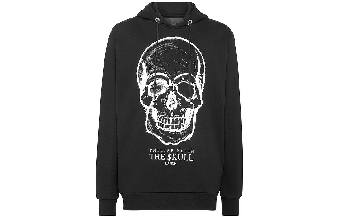 PHILIPP PLEIN Skull Logo Hoodie Black UABC-MJB2543-PJO002N-02