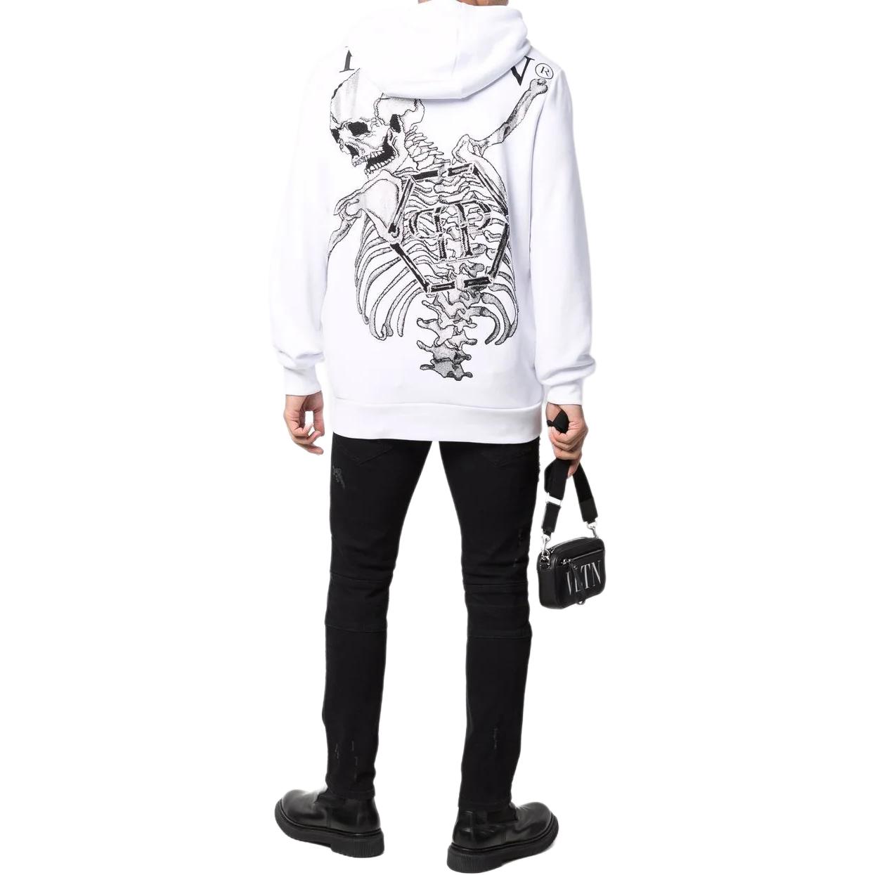 Cheap 飞利浦普莱因骷髅标志印花连帽衫休闲长袖卫衣 SABC-MJB2624-PJO002N-02