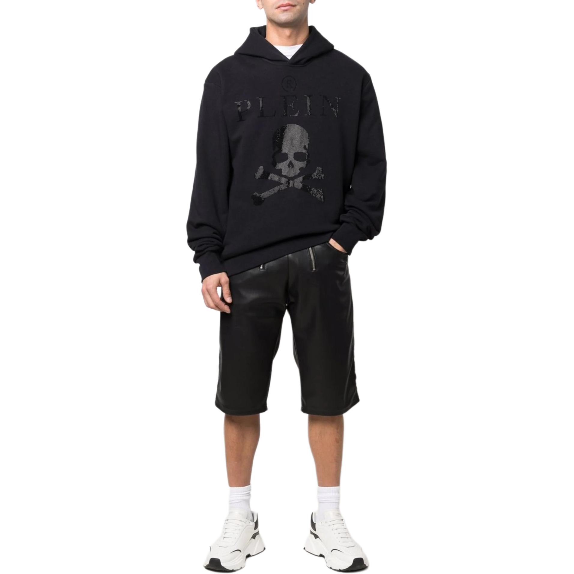 Shop 菲利普普莱因骷髅标志亮片连帽衫 男女款黑色长袖 PABC-UJB0072-PJO002N-黑色 PABC-UJB0072-PJO002N-BLACK