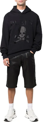 菲利普普莱因骷髅标志亮片连帽衫 男女款黑色长袖 PABC-UJB0072-PJO002N-黑色 PABC-UJB0072-PJO002N-BLACK Shop 菲利普普莱因骷髅标志亮片连帽衫 男女款黑色长袖 PABC-UJB0072-PJO002N-黑色 PABC-UJB0072-PJO002N-BLACK