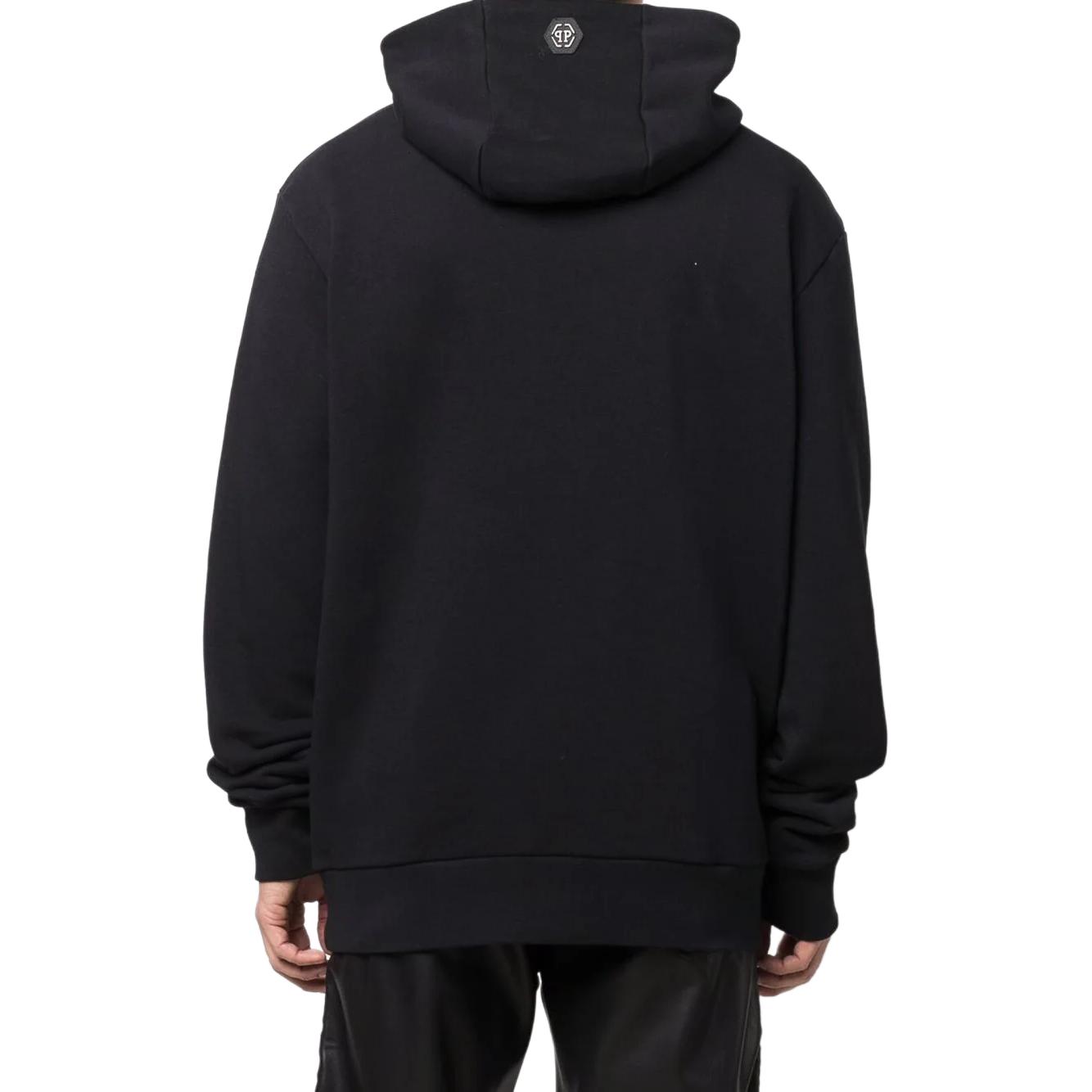 Purchase 菲利普普莱因骷髅标志亮片连帽衫 男女款黑色长袖 PABC-UJB0072-PJO002N-黑色 PABC-UJB0072-PJO002N-BLACK