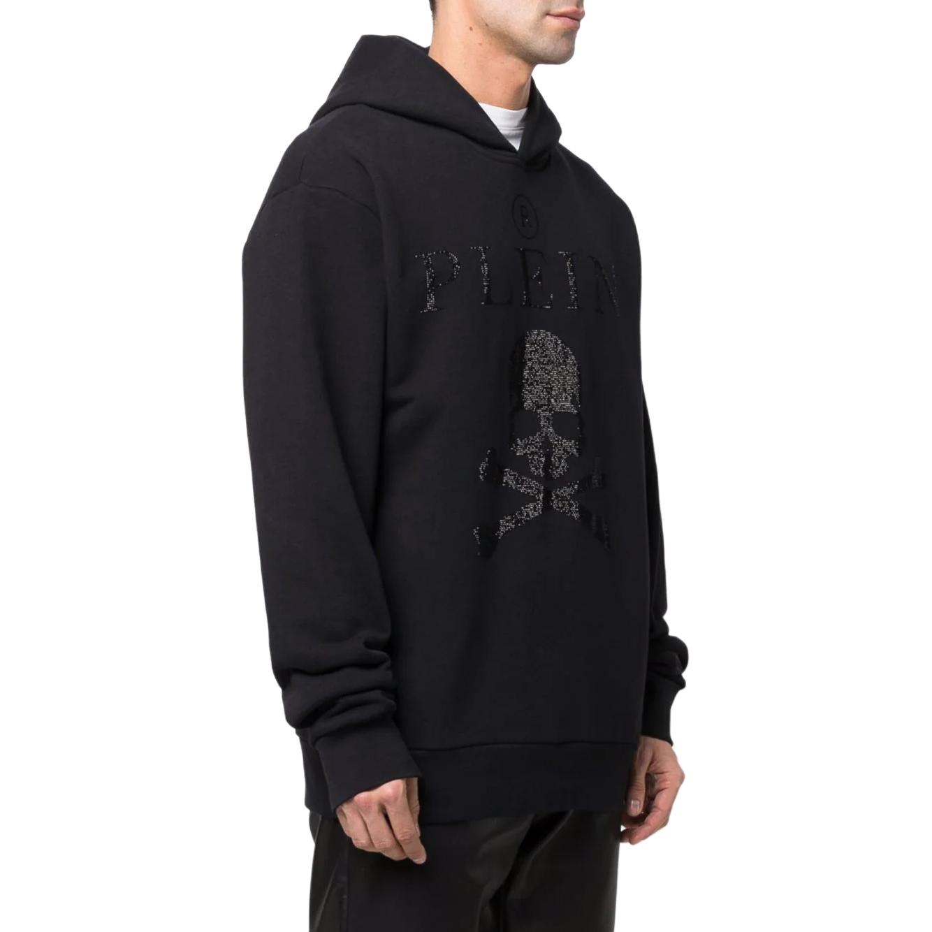 Details for 菲利普普莱因骷髅标志亮片连帽衫 男女款黑色长袖 PABC-UJB0072-PJO002N-黑色 PABC-UJB0072-PJO002N-BLACK