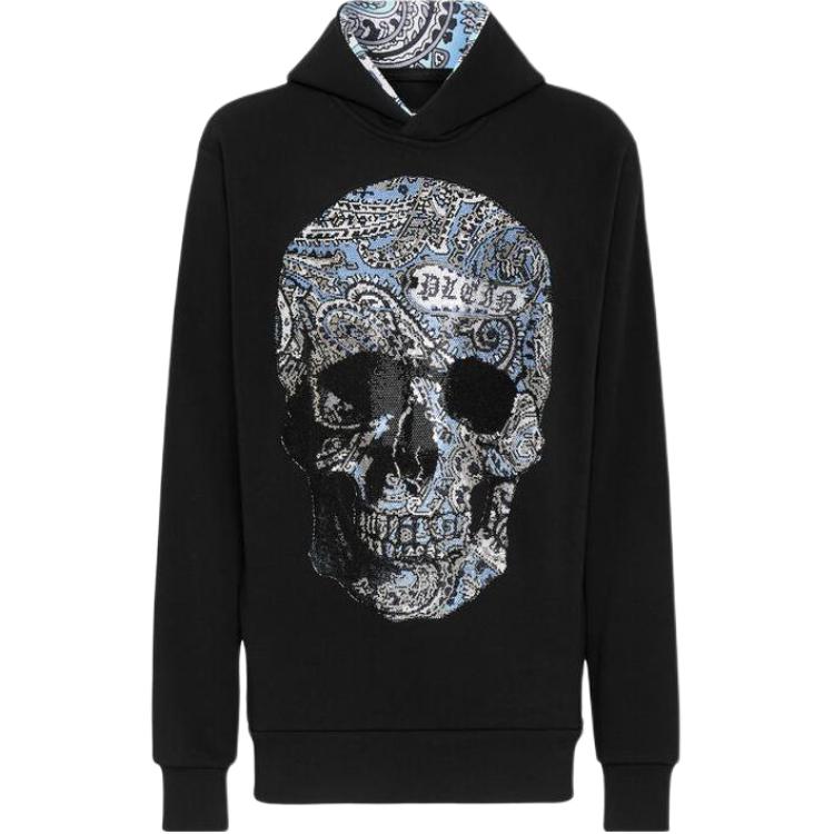 PHILIPP PLEIN Skull Loose Fit Hoodie Black FACC-MJB3044-PJO002N-0207