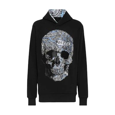 PHILIPP PLEIN Skull Loose Fit Hoodie Black FACC-MJB3044-PJO002N-0207