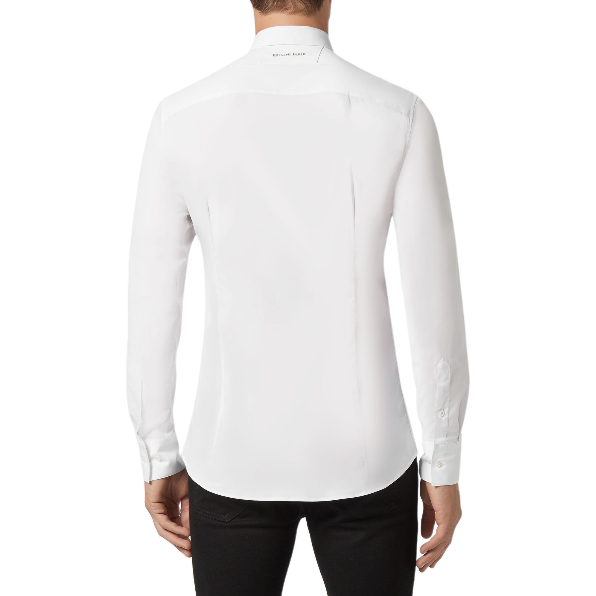 Purchase PHILIPP PLEIN Kemeja Lengan Panjang Cetak Skull Lelaki - Putih A19C-MRP1078-PTE012N-01