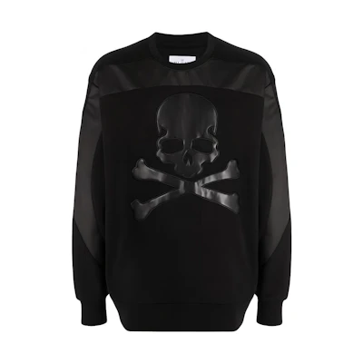 PHILIPP PLEIN Skull Print Crewneck Pullover Sweatshirt Black FABC-MJO0882-PJO002N-02