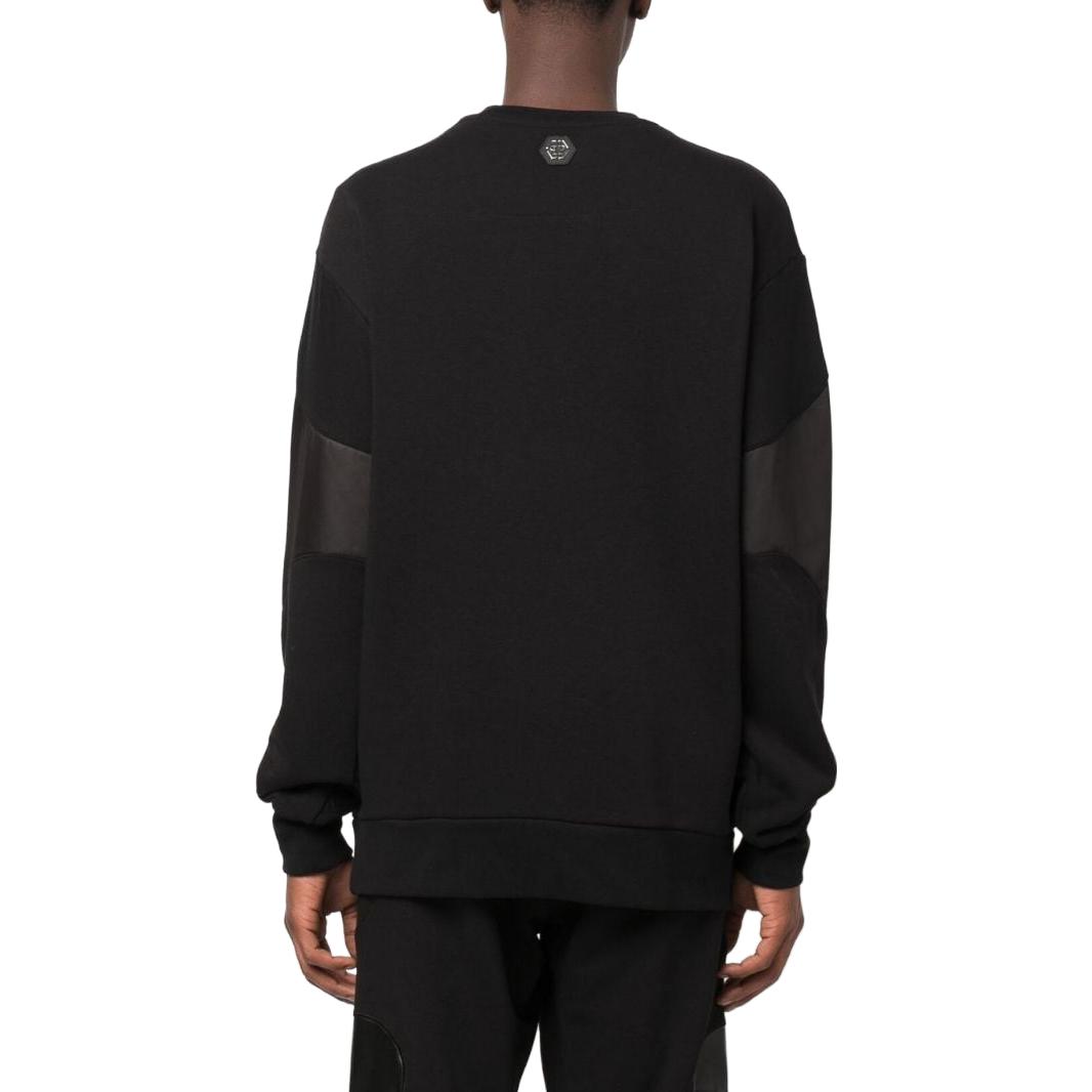 Shop Sudadera Negra PHILIPP PLEIN con Estampado de Calavera y Cuello Redondo FABC-MJO0882-PJO002N-02