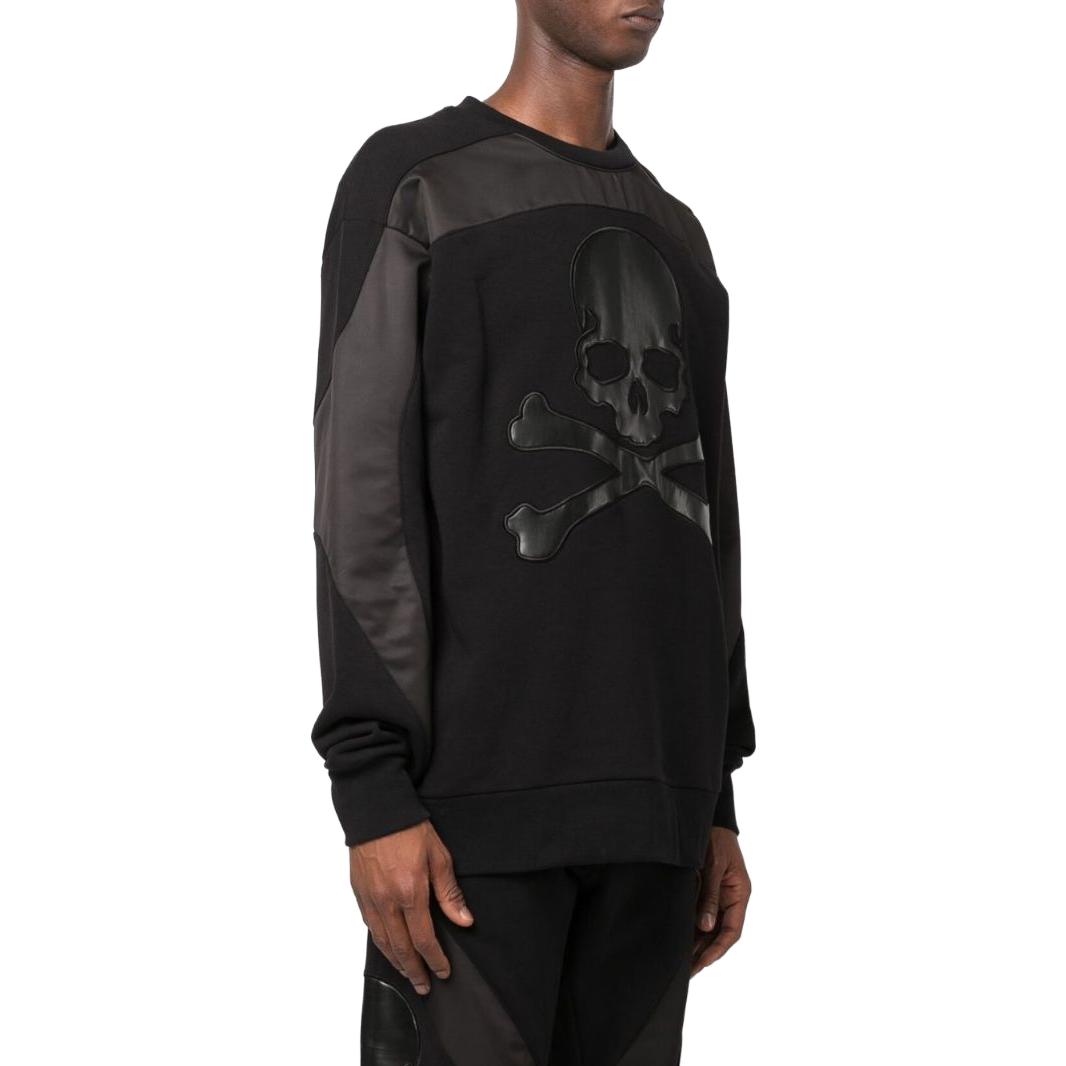 Purchase Sudadera Negra PHILIPP PLEIN con Estampado de Calavera y Cuello Redondo FABC-MJO0882-PJO002N-02