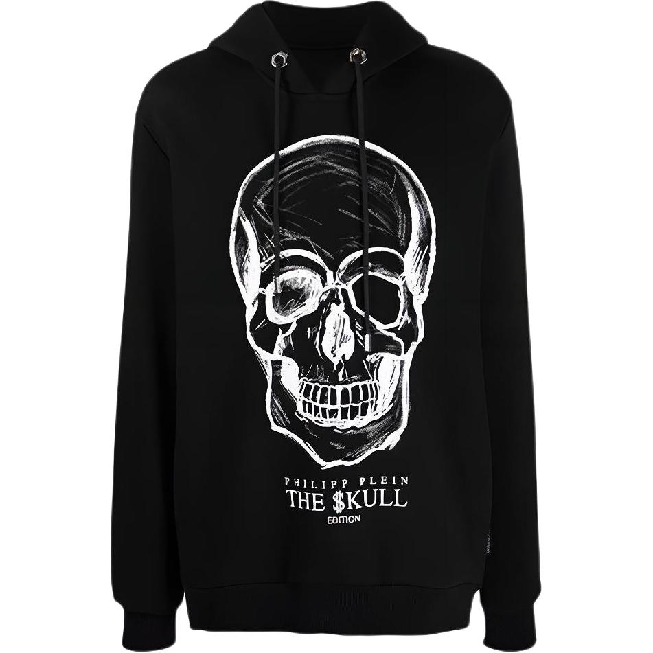 PHILIPP PLEIN Skull Print Hoodie Black FAACMJB2543PJO002N