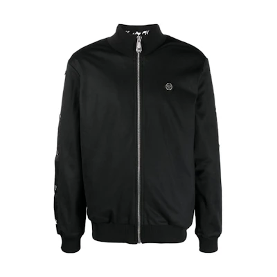 PHILIPP PLEIN Skull Print Zip-Up Jacket Black AACC-MJB3143-PTE003N-02