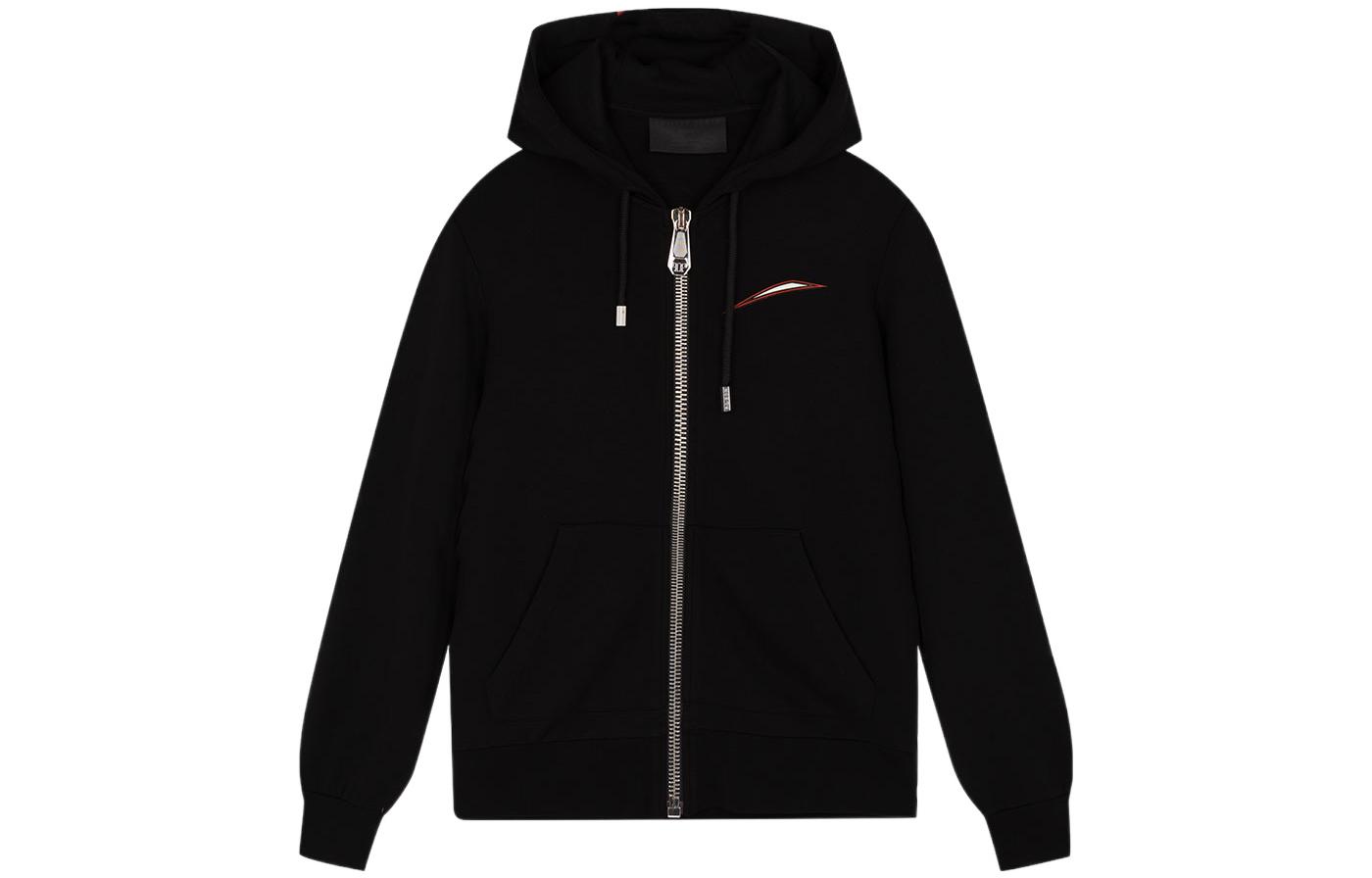 PHILIPP PLEIN Skull Rhinestone Hoodie Black Casual Sweatshirt A19C-MJB1639-PJO002N-02