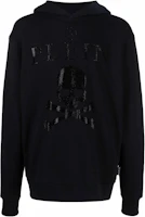 PHILIPP PLEIN Skull Sequin Logo Hoodie Unisex Black PABC-UJB0072-PJO002N-BLACK PHILIPP PLEIN Skull Sequin Logo Hoodie Unisex Black PABC-UJB0072-PJO002N-BLACK