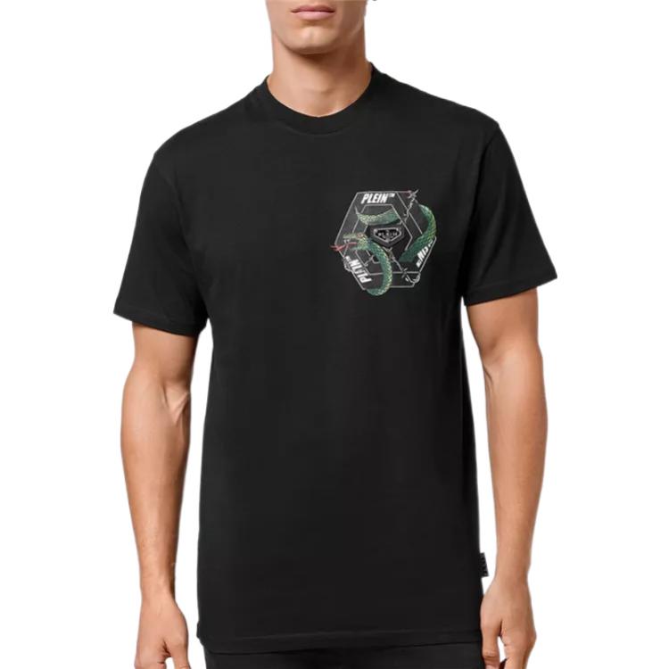 Purchase PHILIPP PLEIN Kaos Unisex Slogan Cetak Casual Crew Neck. AAAC-UTK0060-PJY002N-02