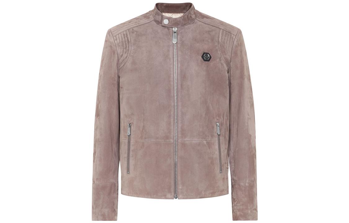 PHILIPP PLEIN Solid Brown Slim-Fit Long-Sleeve Jacket SACC-MLB1695-PLE009N-10