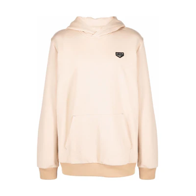 PHILIPP PLEIN Solid Color Logo Hoodie Off-White AAAC-MJB2583-PJO002N-06