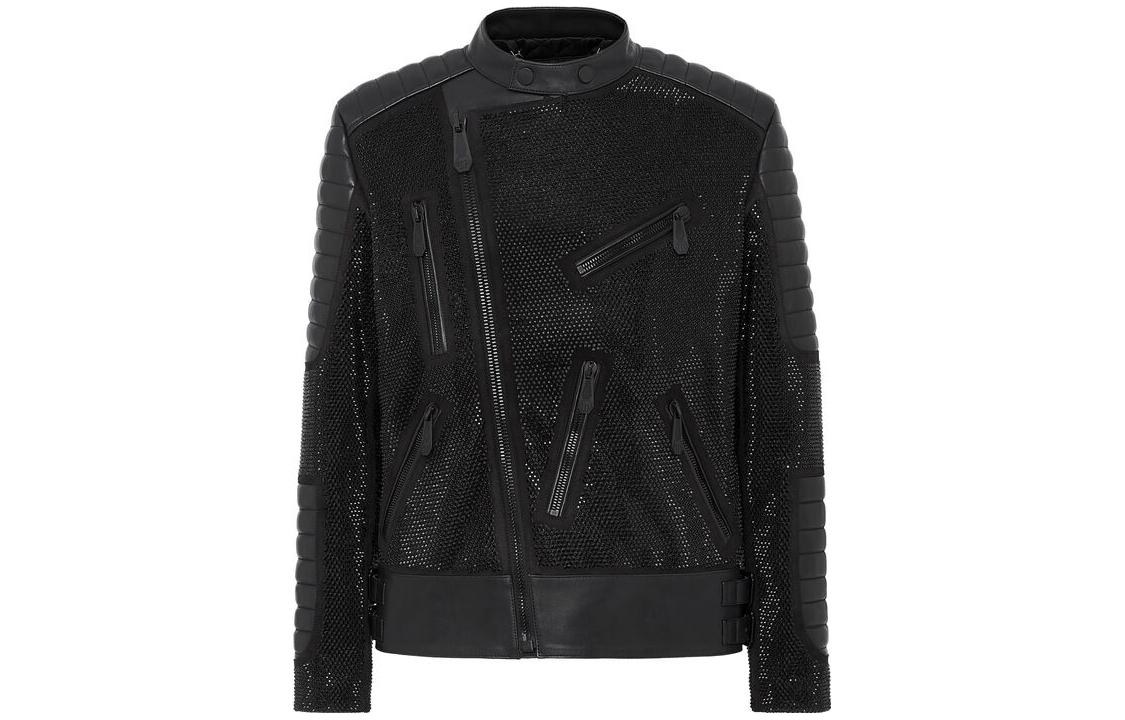 PHILIPP PLEIN Solid Color Slim Fit Zipper Jacket FABC-MLB1573-PLE010N-02