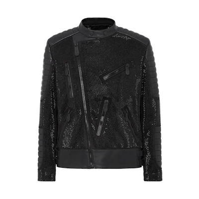 PHILIPP PLEIN Solid Color Slim Fit Zipper Jacket FABC-MLB1573-PLE010N-02