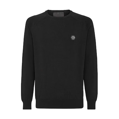 PHILIPP PLEIN Solid Logo Crewneck Sweatshirt PAAC-MKO1104-PKN002N-02