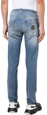 PHILIPP PLEIN 男士藍色直筒拉鍊牛仔褲 MDT3114-PDE004N-05GD Shop PHILIPP PLEIN 男士藍色直筒拉鍊牛仔褲 MDT3114-PDE004N-05GD