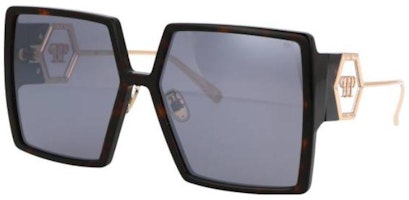 PHILIPP PLEIN Square Minimalist Black Sunglasses SPP028M722X PHILIPP PLEIN Square Minimalist Black Sunglasses SPP028M722X