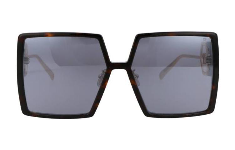 Lookbook PHILIPP PLEIN 方形極簡黑色太陽眼鏡 SPP028M722X