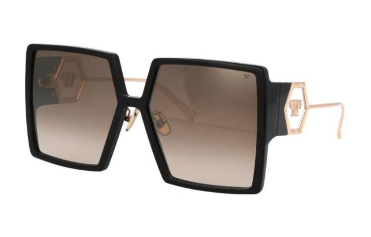 PHILIPP PLEIN Square Minimalist Sunglasses Black SPP028M700X