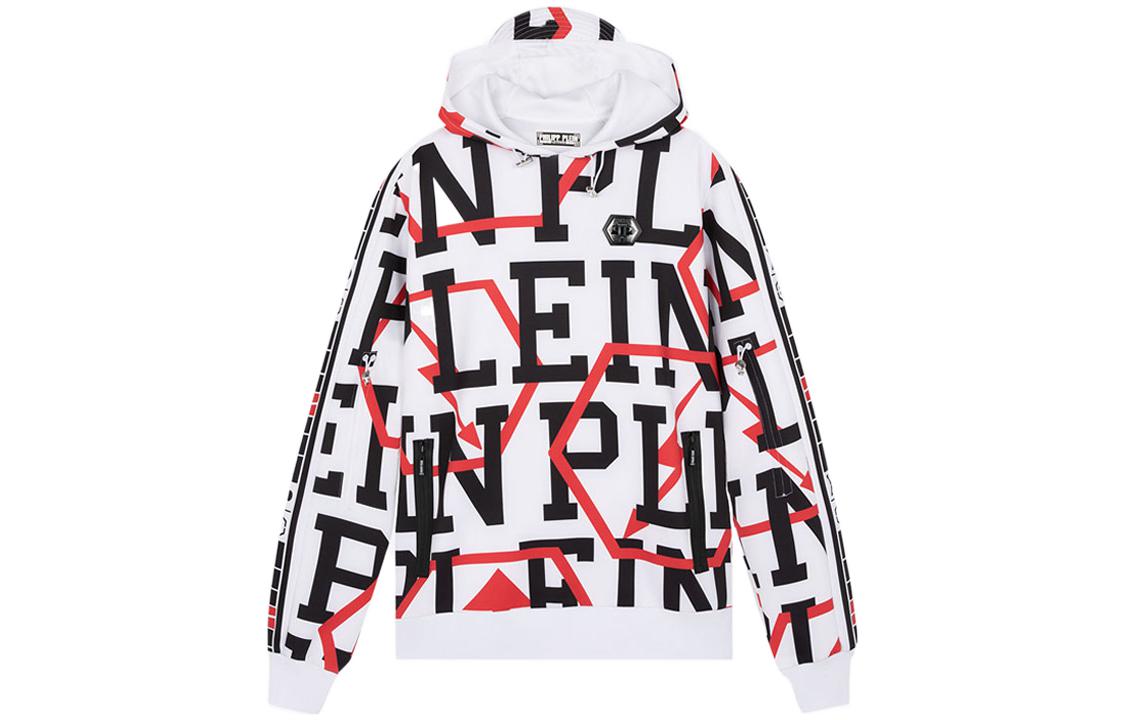 PHILIPP PLEIN SS21 Letter Print Floral Hoodie Men Multicolor P19C-MJB1058-PJO002N-01