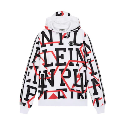 PHILIPP PLEIN SS21 Letter Print Floral Hoodie Men Multicolor P19C-MJB1058-PJO002N-01