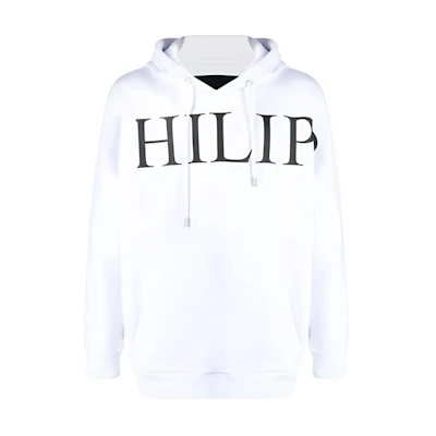 PHILIPP PLEIN SS21 Logo Hoodie White PAACMJB2444PJO002N-01