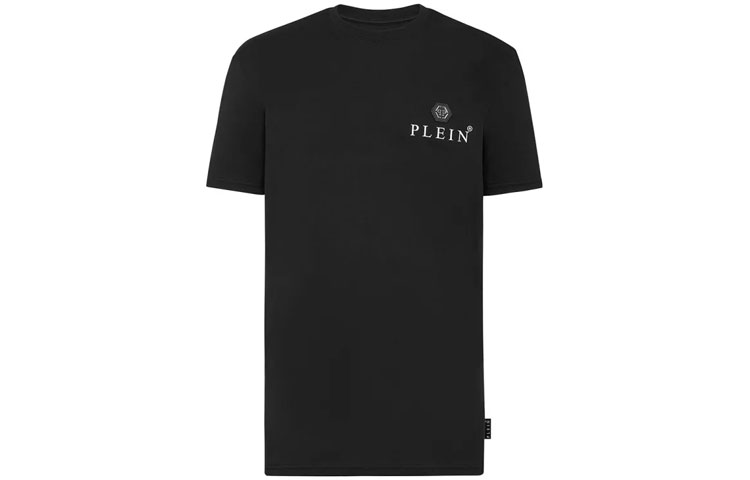PHILIPP PLEIN SS22  Black Logo Print Casual Short Sleeve T-Shirt PAAC-MTK5119-PJY002N-02