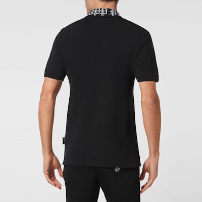 PHILIPP PLEIN SS22 黑色標誌印花短袖POLO衫. FABC-MTK5721-PTE003N-0201 Purchase PHILIPP PLEIN SS22 黑色標誌印花短袖POLO衫. FABC-MTK5721-PTE003N-0201