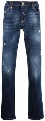 PHILIPP PLEIN SS22 刷破標誌修身牛仔褲 藍色 SABCMDT2706PDE004N14DD Buy PHILIPP PLEIN SS22 刷破標誌修身牛仔褲 藍色 SABCMDT2706PDE004N14DD