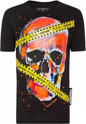 PHILIPP PLEIN SS22 黑色圖案印花短袖圓領T恤 男款 S19C-MTK3072-PJY002N-02 Order PHILIPP PLEIN SS22 黑色圖案印花短袖圓領T恤 男款 S19C-MTK3072-PJY002N-02