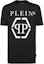 Buy PHILIPP PLEIN SS23 Kaos Hitam Crew Neck dengan Cetakan Huruf. MTK5124-PJY002N-02