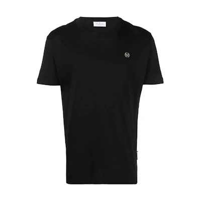 PHILIPP PLEIN SS23 Black Logo Skull Print Short Sleeve T-Shirt PACC-MTK6217-PJY002N-02