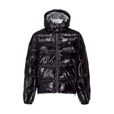 PHILIPP PLEIN SS23 Black Slim-Fit Hooded Puffer Jacket MRB2017-PNY002N-02